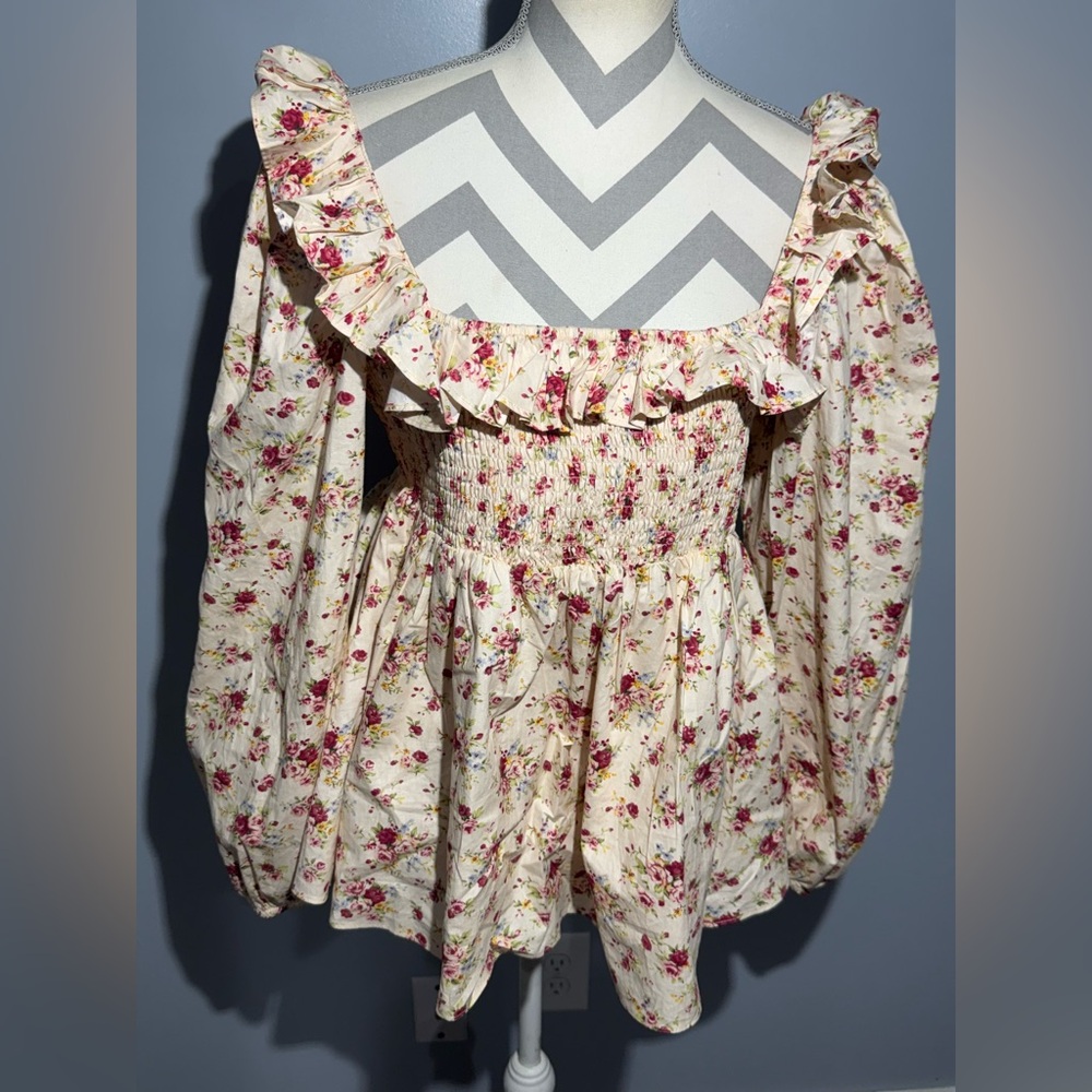 Hyacinth House floral Ruffle Women's Top